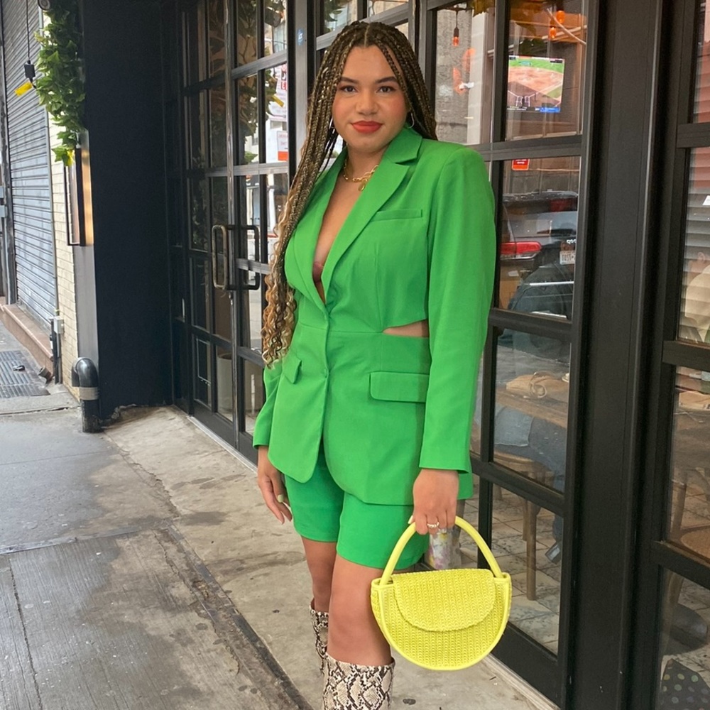 Cut Out Blazer, Green - Future Collective x Alani Noelle